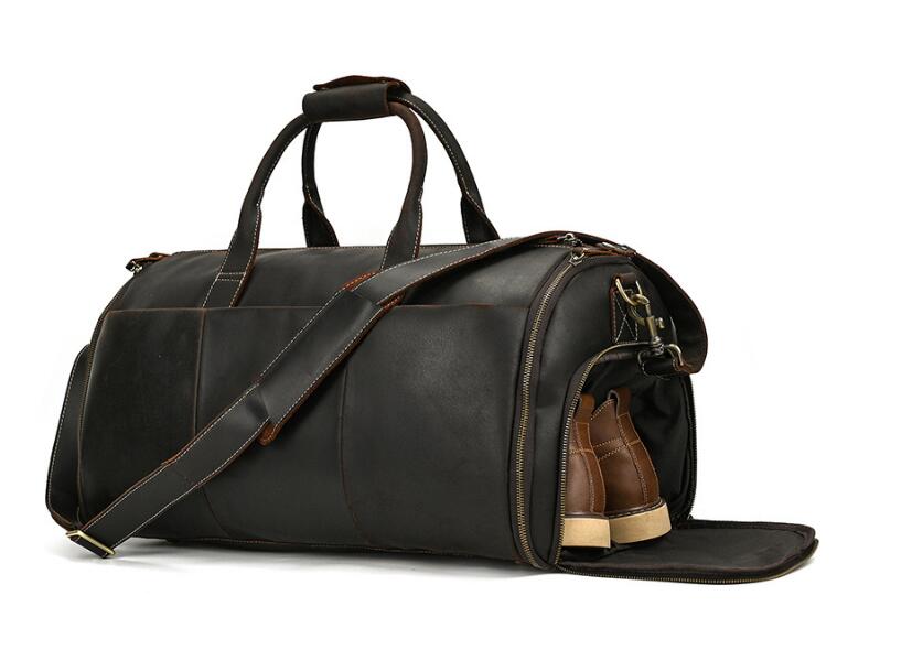 バッグ '90s Grunge Leather Bonsack Duffle Bag 90s Grunge Leather Bonsack Duffle Bag Vintage Leather Duffle
