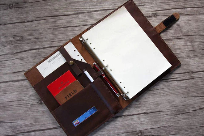 3 Ring Leather Binders