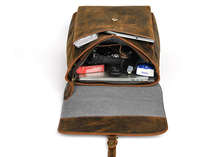 Vintage Womens Shopping Leather backpack Purse