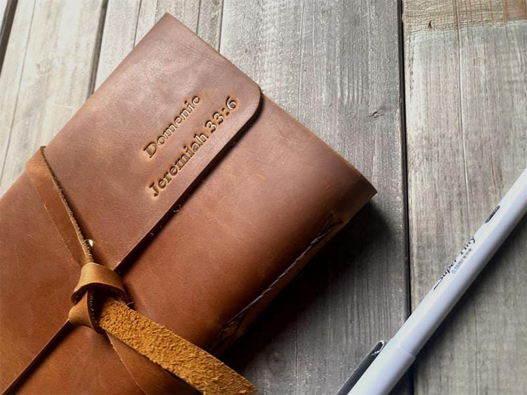 Blank Personalized Leather Journals for Her