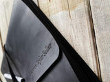 Large Personalized Black Leather Wrap Journal