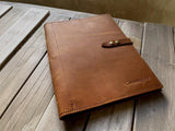 Vintage Custom Zippered Pocket Refillable Leather Notebook