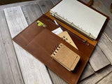 Binder Custom Zippered Pocket Refillable Leather Notebook