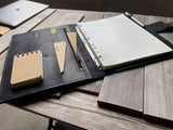 Mens Personalized Black A4 Leather Journal