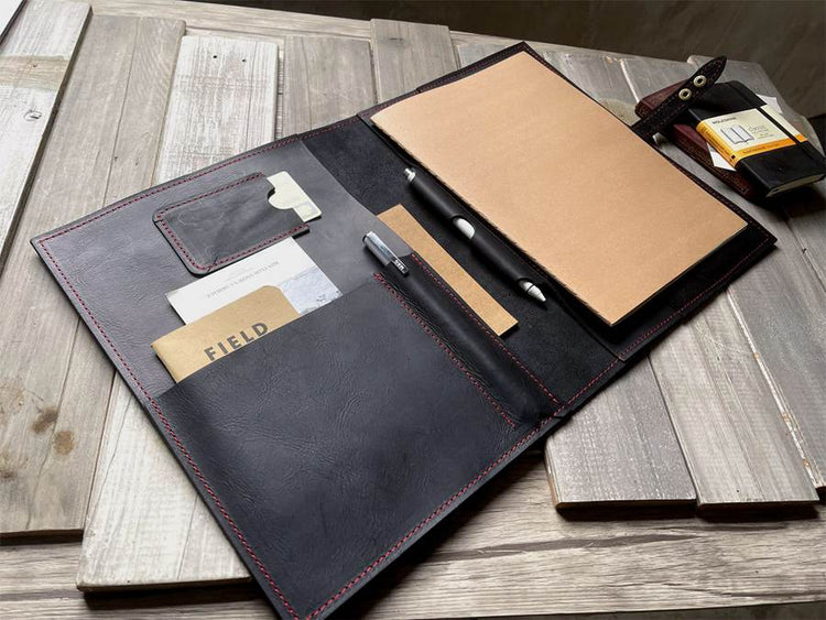 Black Leather Case Sleeve for Macbook Pro Air 14 15 16 inch M2 M3