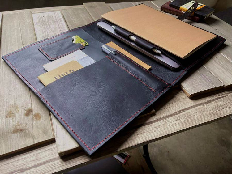 Personalized Black Leather Case Sleeve for Macbook Pro Air 14 15 16 M2 M3