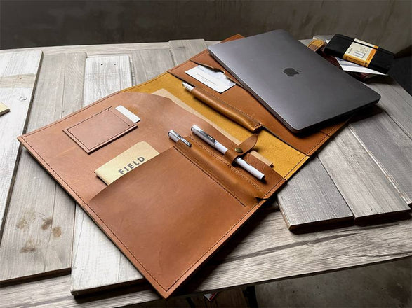 13 14 16 inch Macbook Pro M2 M3 Max Leather Case Sleeve
