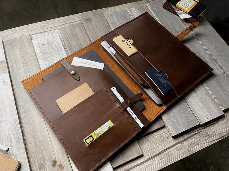 Large Personalized Leather Cool Macbook Cases