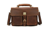 mens brown leather laptop bags