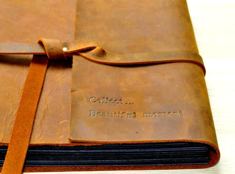 Handmade Leather Bridal Shower Guest Book