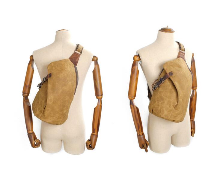 mens canvas chest bag