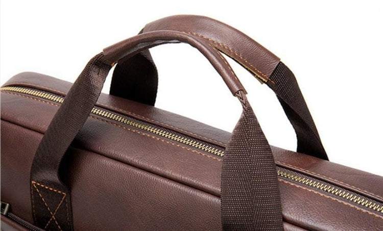 coffee leather laptop bag 14 inch