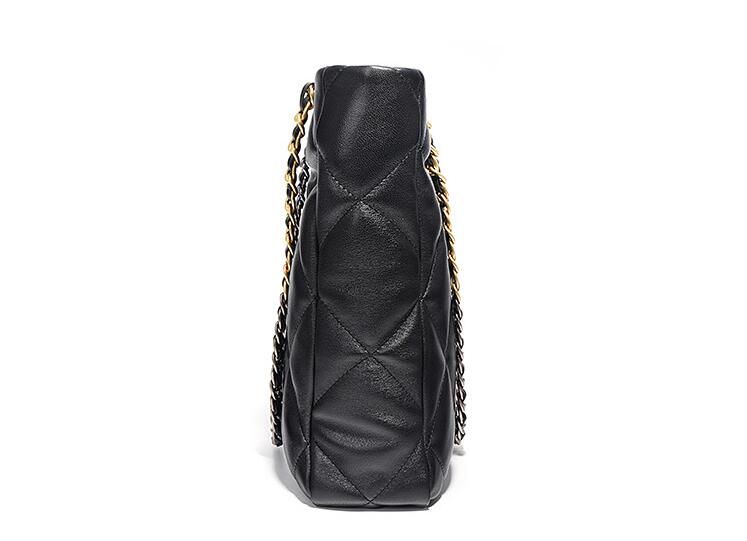 Handmade Black Leather Tote Handbag