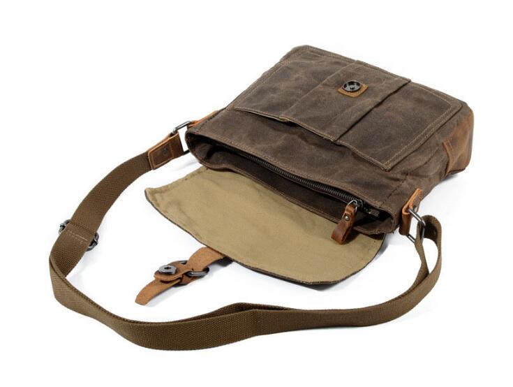unisex small canvas messenger