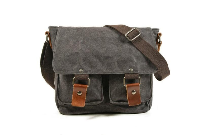 handmade canvas crossbody messenger bag
