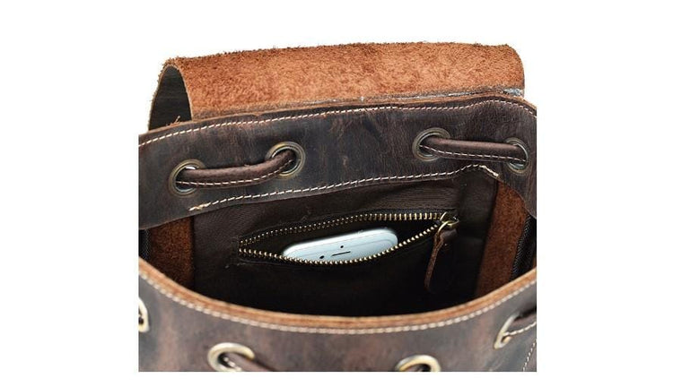 leather rucksack backpack