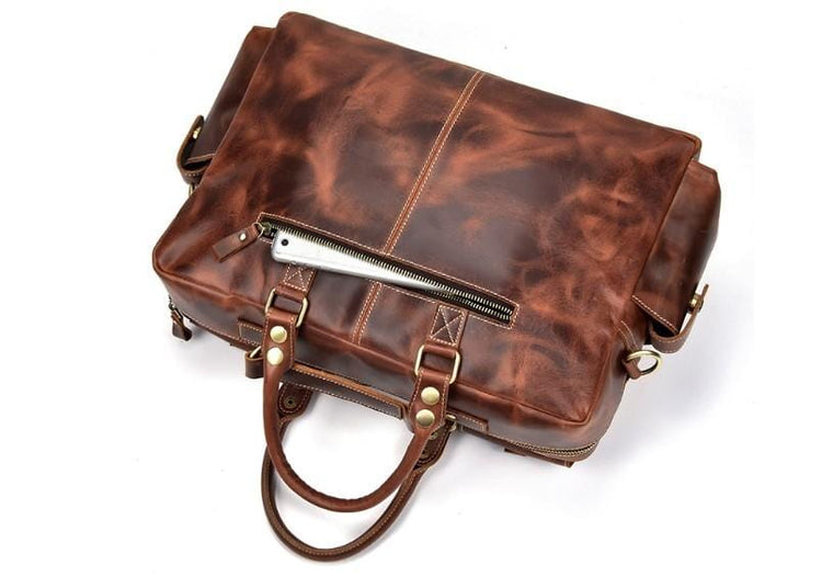 womens leather weekend bag