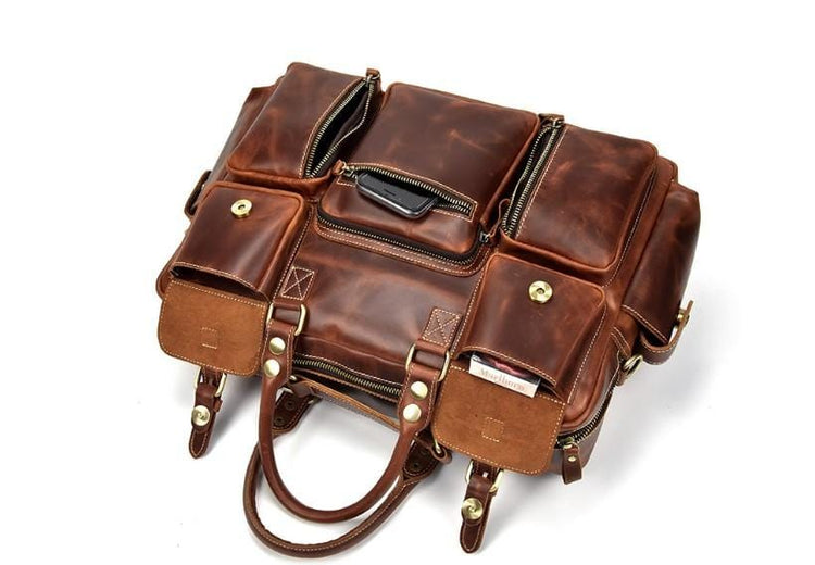 leather luggage bag for weekender