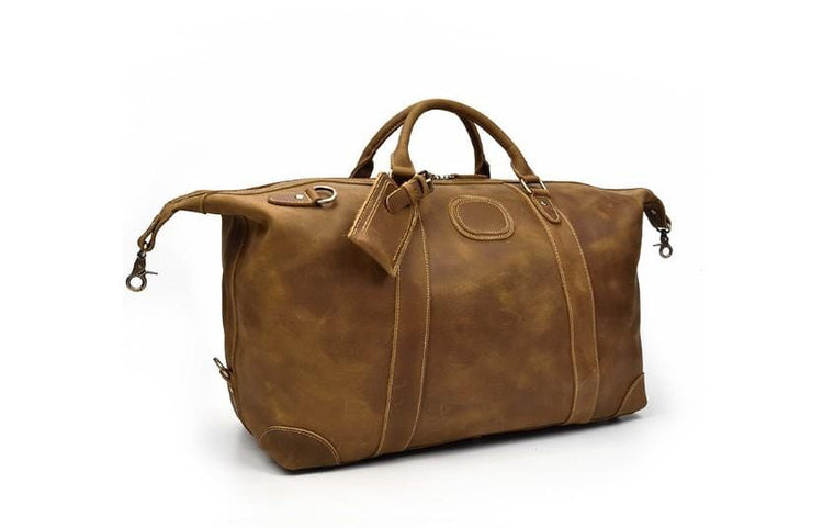 leather crossbody weekender bag
