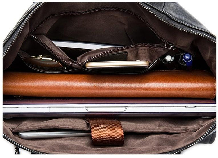 good black leather messenger bags