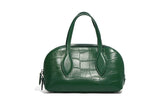 Green Women's Crococdile Leather Tote Handbag