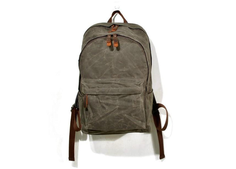 handmade mens waxed canvas backpack