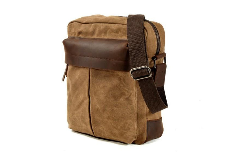 canvas leather handbag