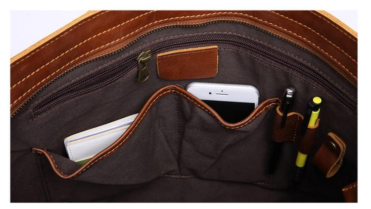 Grand sac fourre-tout en cuir Sac à main artisanal