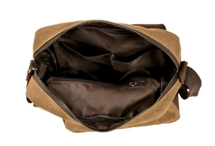 men's waxed canvas messenger bag