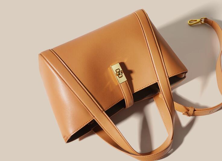 Small Women's Leather Tote Crossbody Handbag