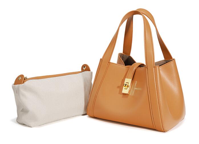 Small Women's Leather Tote Crossbody Handbag