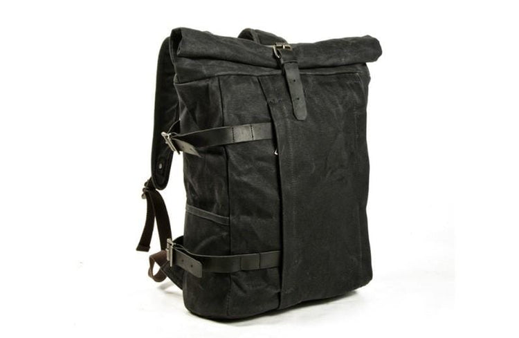 black large canvas backpack rucksack
