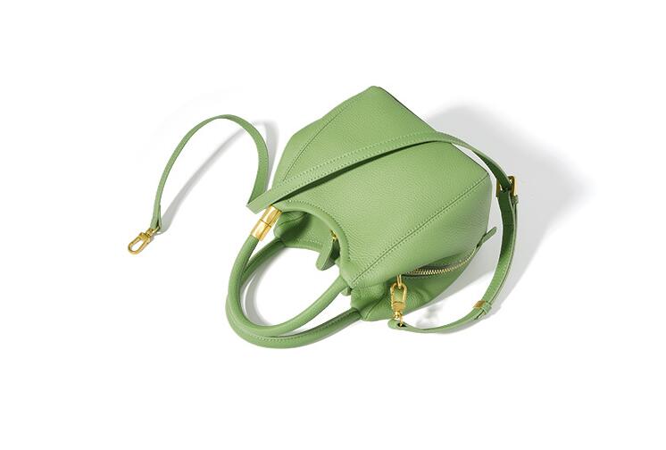 Green Small Women's Leather Tote Crossbody Handbag