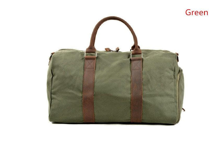 green waxed canvas travel bag luggage for women
