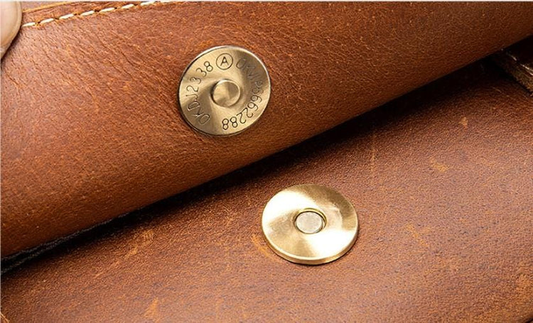 Sac porte-documents en cuir vintage pour homme marron