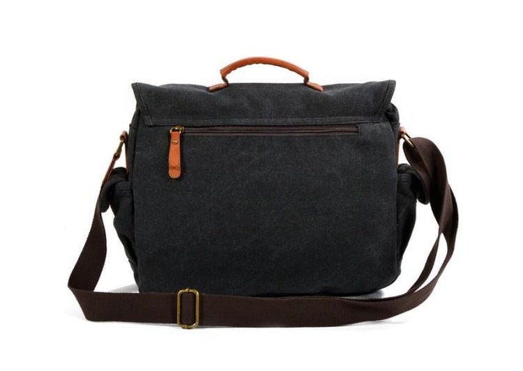 denim canvas messenger bag backpack