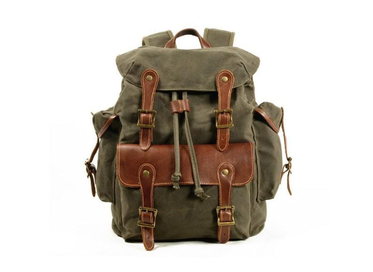 waxed canvas camera backpack