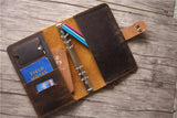 personalized leather planner notebook