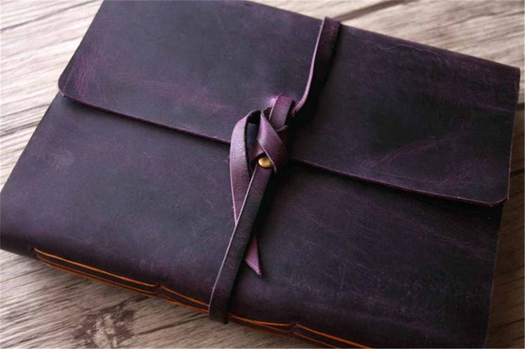 handmade leather graduation guest book album