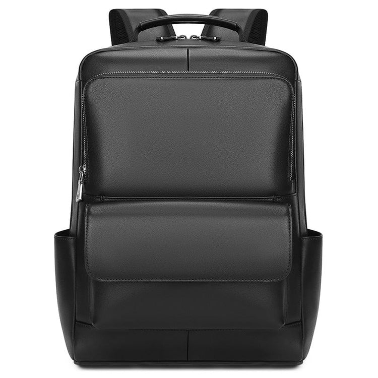 black leather backpack purse for men and women