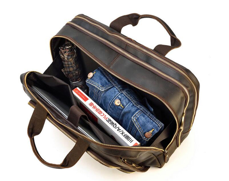 mens leather duffle bag