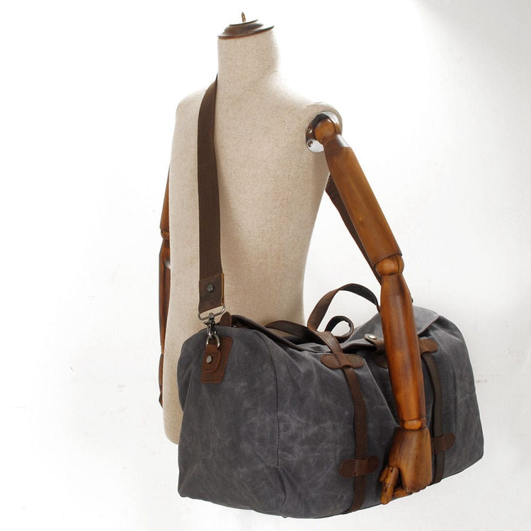 handmade canvas duffle bag weekender