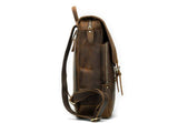 Women's Vintage Brown Leather Backpack Purse