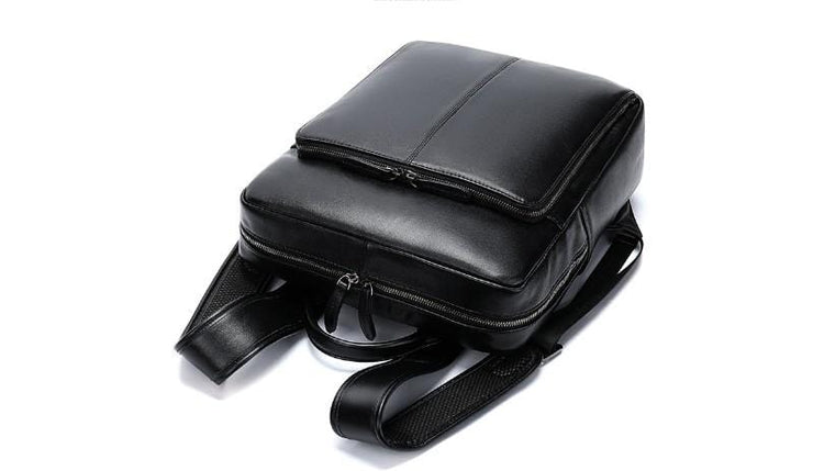 Womens Black Leather Backpack Purse