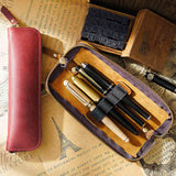 4 pens leather case
