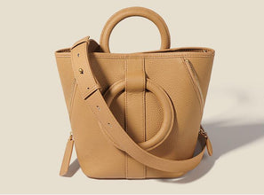 leather tote handbag for women