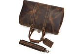 mens brown leather travel bag