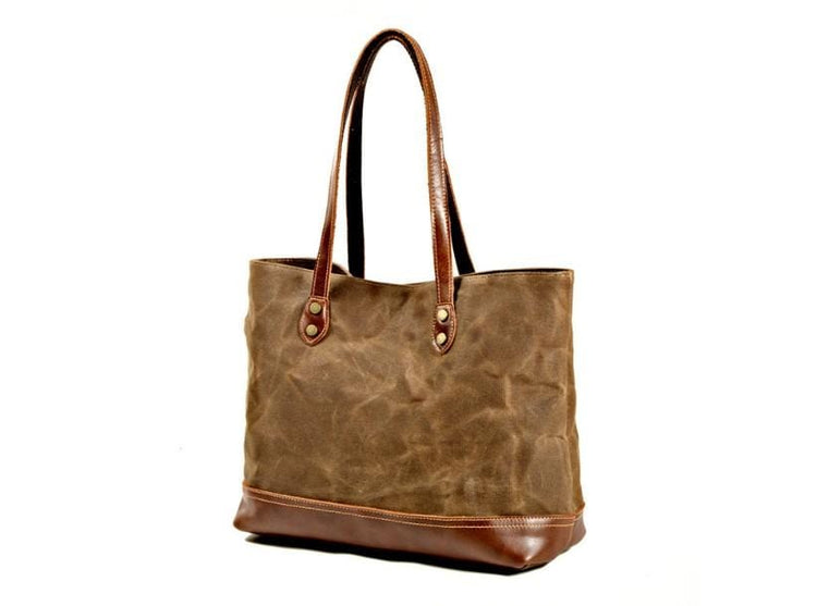 khaki canvas handbag totes
