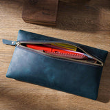 Large Leather Pencil Holder Fountain Pen Case