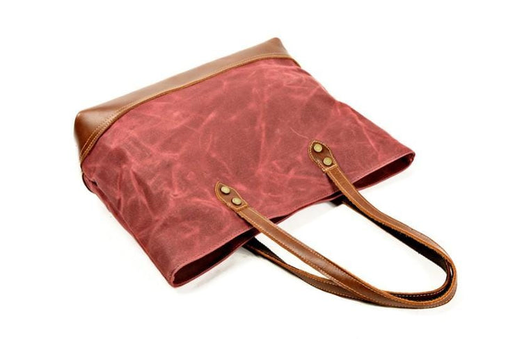 pink red canvas tote bags